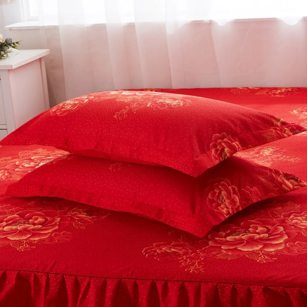 D Pillowcase 150x200 см простыня с цветочным принтом, изящное покрывало, кружевная простыня для спальни, покрывало для кровати, юбка, свадебный подарок на новоселье, 37 - Цвет: D Pillowcase