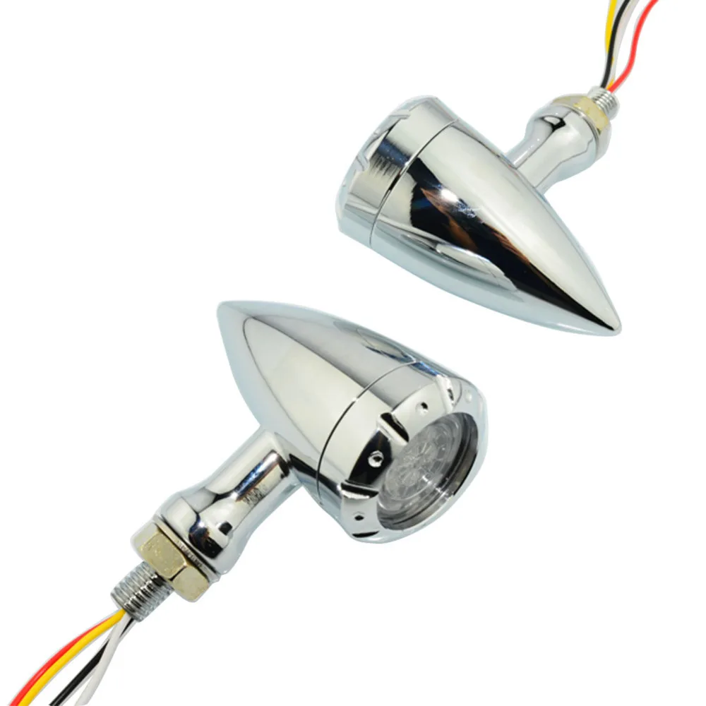 Мотоцикл светодиодный черный/хром пуля мигающий тормоза мигалка светильник