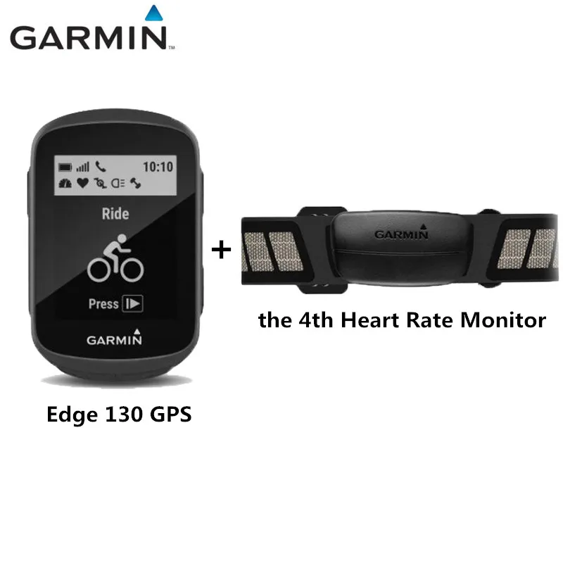 GPS with HRM Garmin Edge 130, gps, велосипедный компьютер, только gps или датчик скорости, датчик частоты сердечных сокращений, защитный чехол, комплект HRM - Цвет: GPS with HRM
