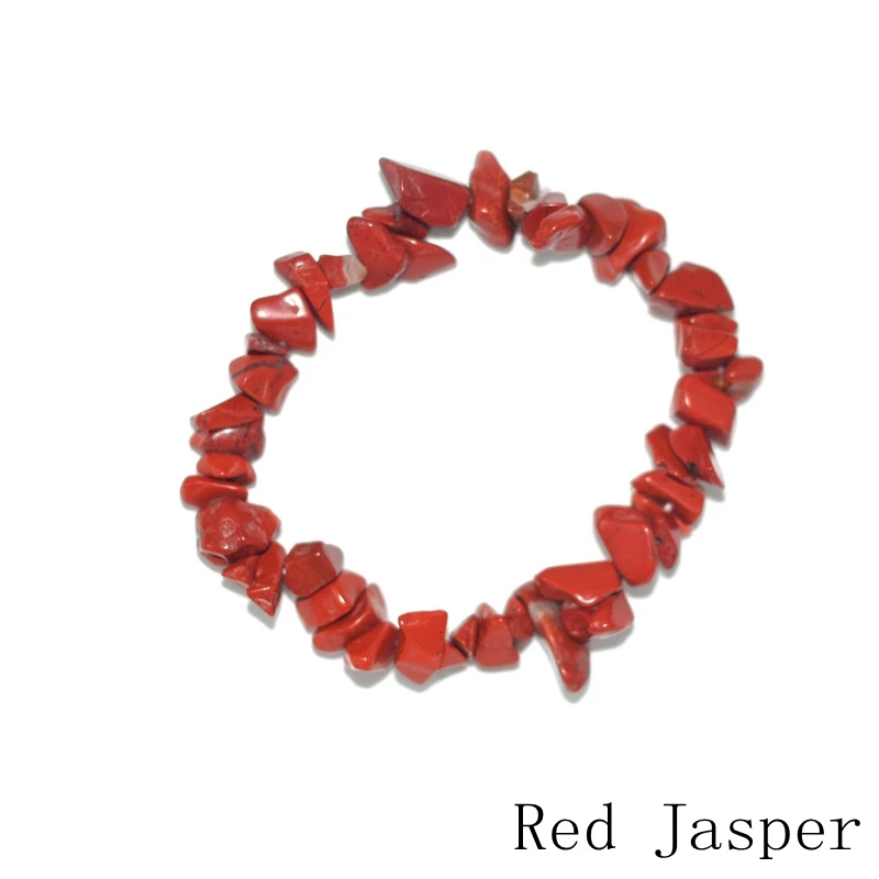 Red Japser SEVENSTONE 7 Чакра очаровательный натуральный камень браслет с камнями камень браслет для женщины мужчины пара браслет - Окраска металла: Red Japser