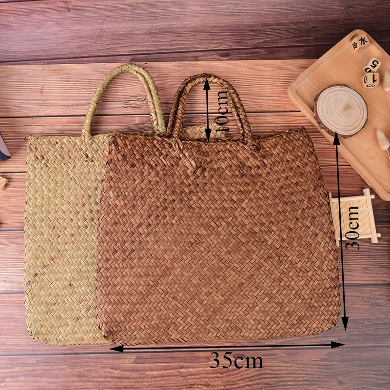 1 шт. сумки для покупок пляжная сумка лета большие соломенные ручная работа