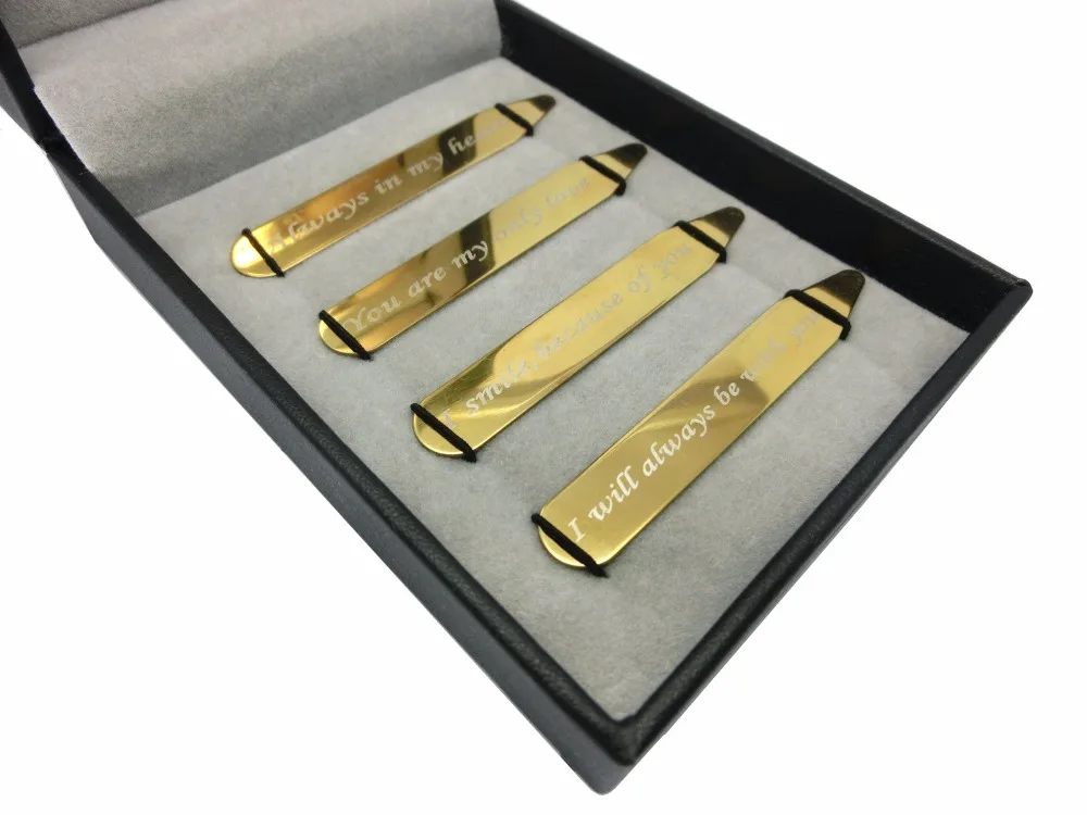 8 шт. Воротник из нержавеющей стали в подарочной коробке|Зажимы для галстука и