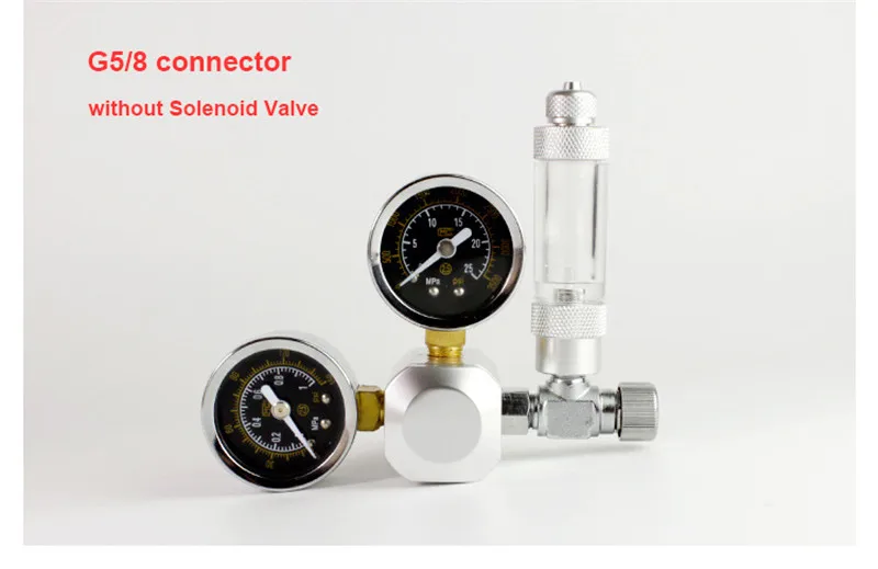 Аквариум CO2 регулятор W21.8 G5/8 220 V электромагнитный клапан проверить аквариумный клапан регулятор для аквариума инструмент CO2 Управление