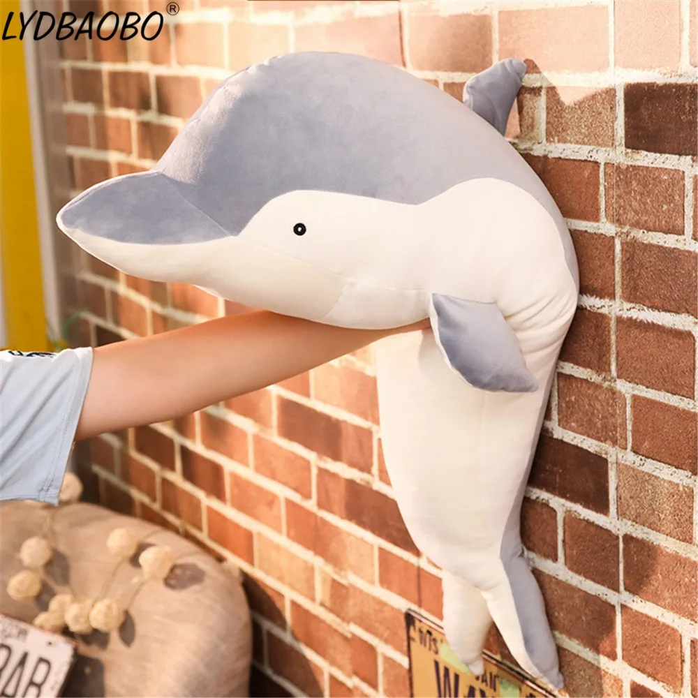 

90cm Big Dolphin Soft Pillow Doll Baby Cute Dolphin Stuffed Plush Infant Lovely Animal Appease Toy Girl's Birthday Gift Home Dec
