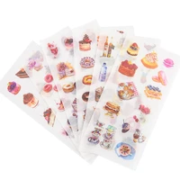 15packslot sweet dessert house decorative stickers adhesive stickers diy diary stationery stickers children gift wholesale