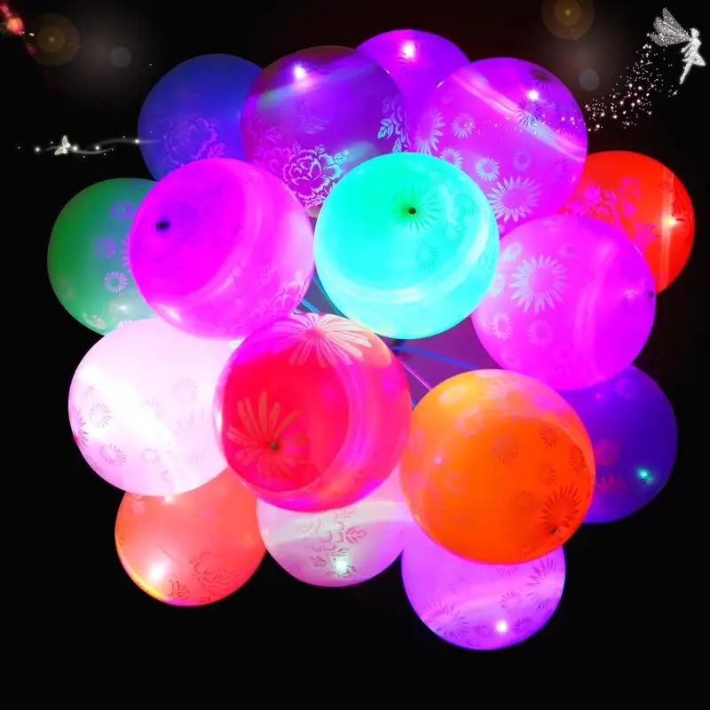 10 шт. светодио дный светлый шар светящийся латексные шары Рождество Хэллоуин