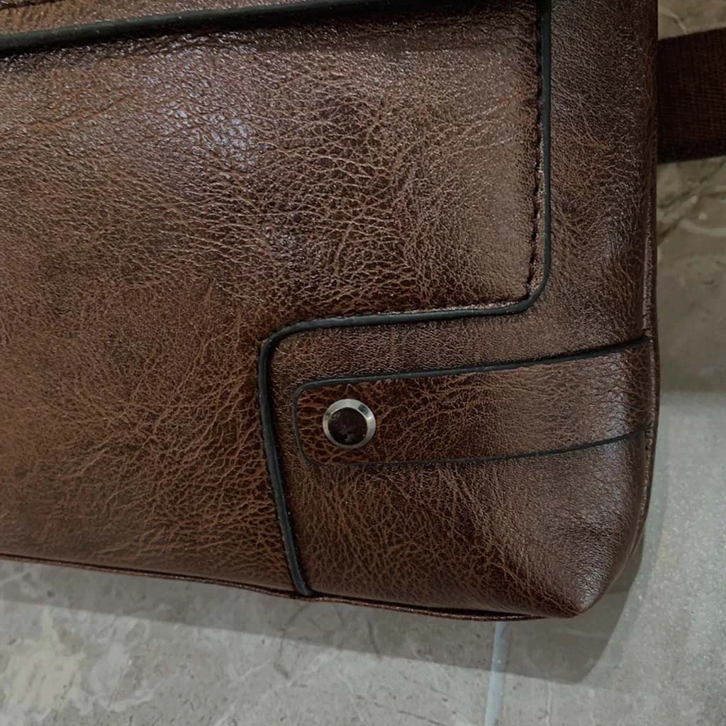 Office Shoulder Bags Tote Men's Business Diagonal Cross Bag Briefcase Solid Color Classic Shoulder Bag Handbag Laptop