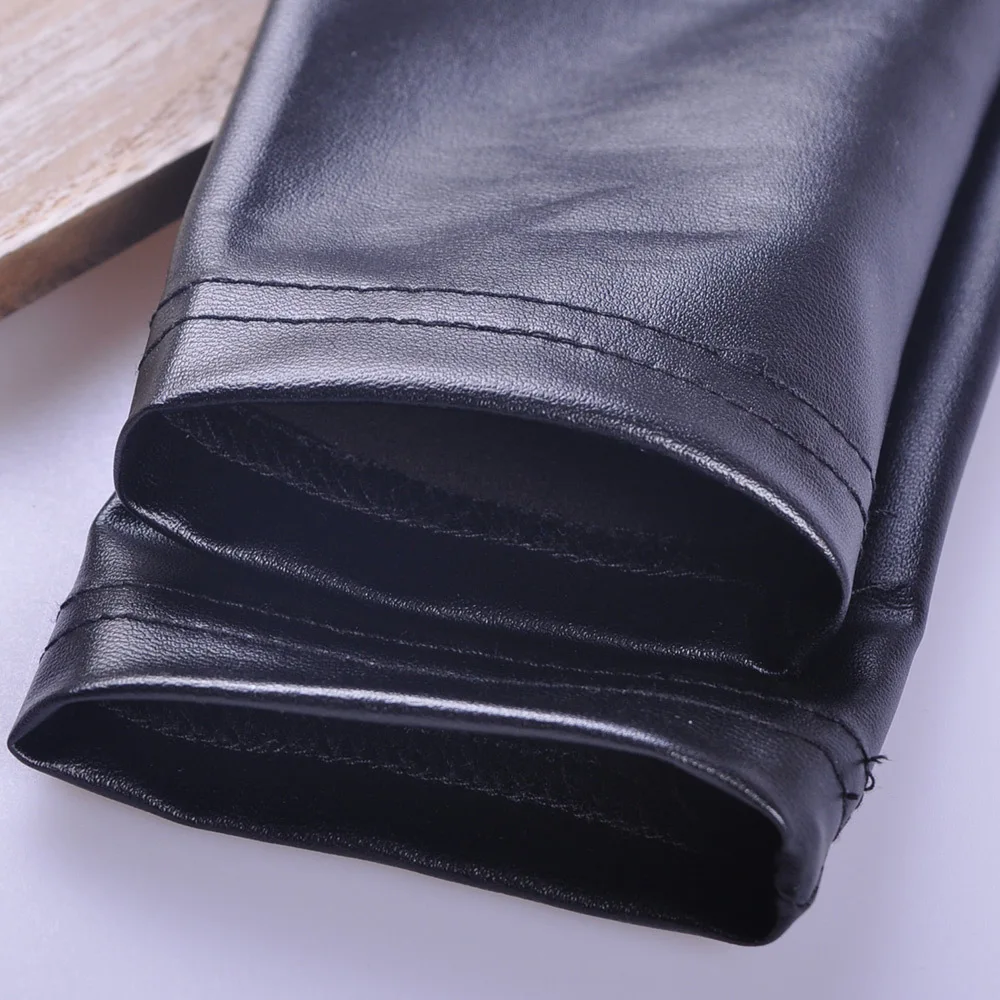 Простые леггинсы для отдыха маленьких девочек универсальные кожаные брюки