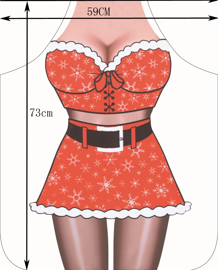 1 шт. новогодний фартук Сексуальный Санта Клаус смешной Рождественская одежда