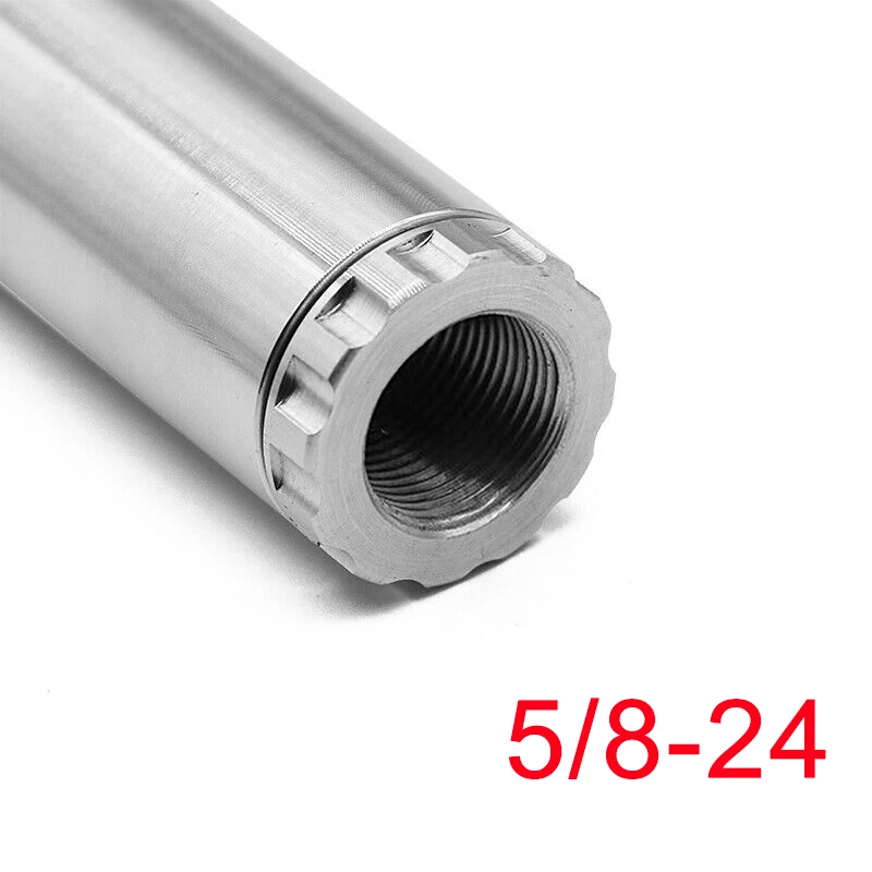 Silver(5I8-24) Анодированный черный или серебряный растворитель ловушка/топливные фильтры " X 6" для. 22lr(общая длина: "+/-0,05"), Напа 4003 Wix 24003, CN/US - Цвет: Silver(5I8-24)