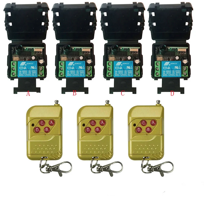 Миниатюрный беспроводной Радиочастотный выключатель света с дистанционным