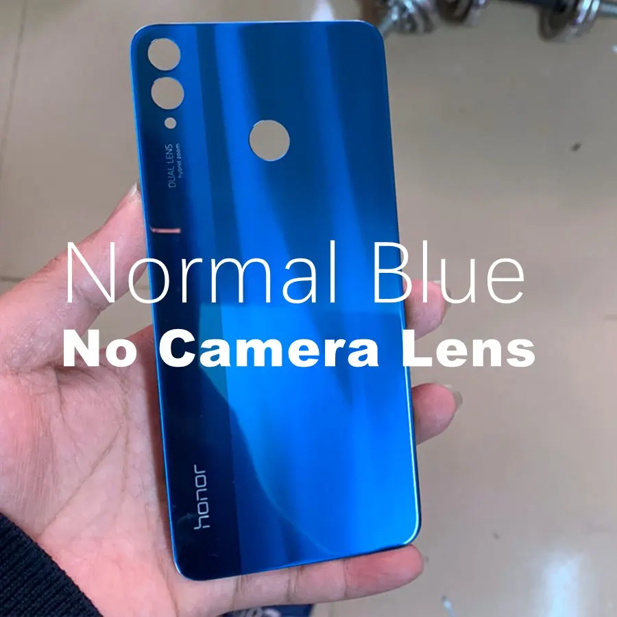 Для Honor 8X крышка батареи Задняя стеклянная дверь Корпус чехол Задняя панель с объективом камеры для HUAWEI Honor 8X крышка батареи+ клей