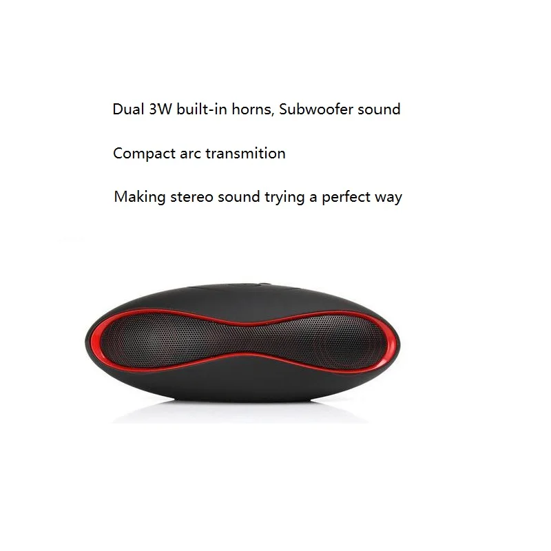 RBAYSALE Bluetooth Wireless Speaker Rugby Football Portable Mini HIFI Bass Loudspeaker Music Player TF Card Radio U Disk | Электроника
