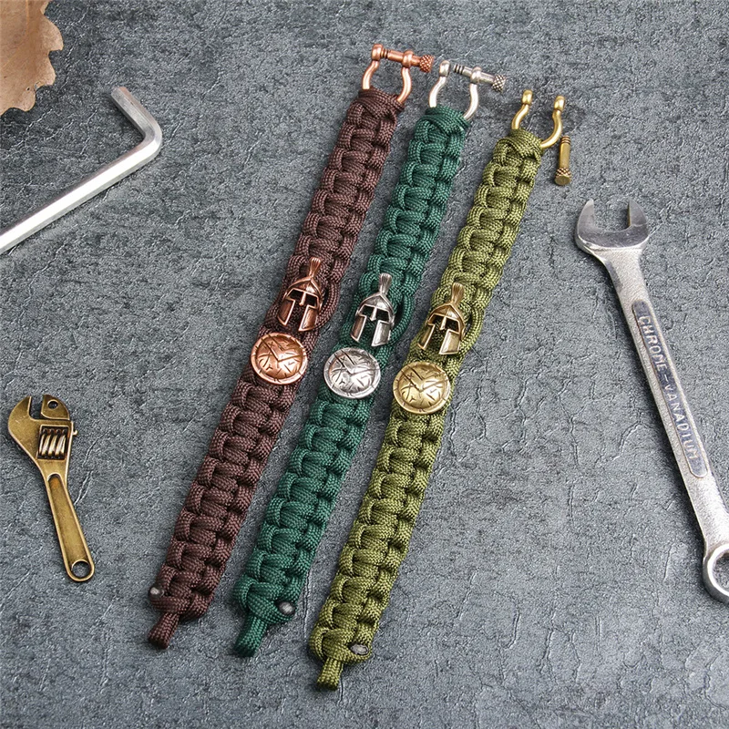 Мужской браслет винтажные веревочные браслеты ручной работы для кемпинга и