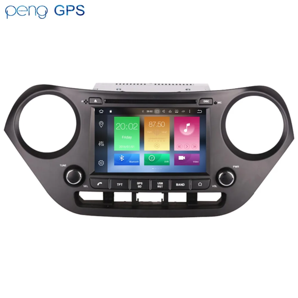 Автомобильный стерео Android 8 1 для hyundai I10 2013 + навигация в автомобиле gps
