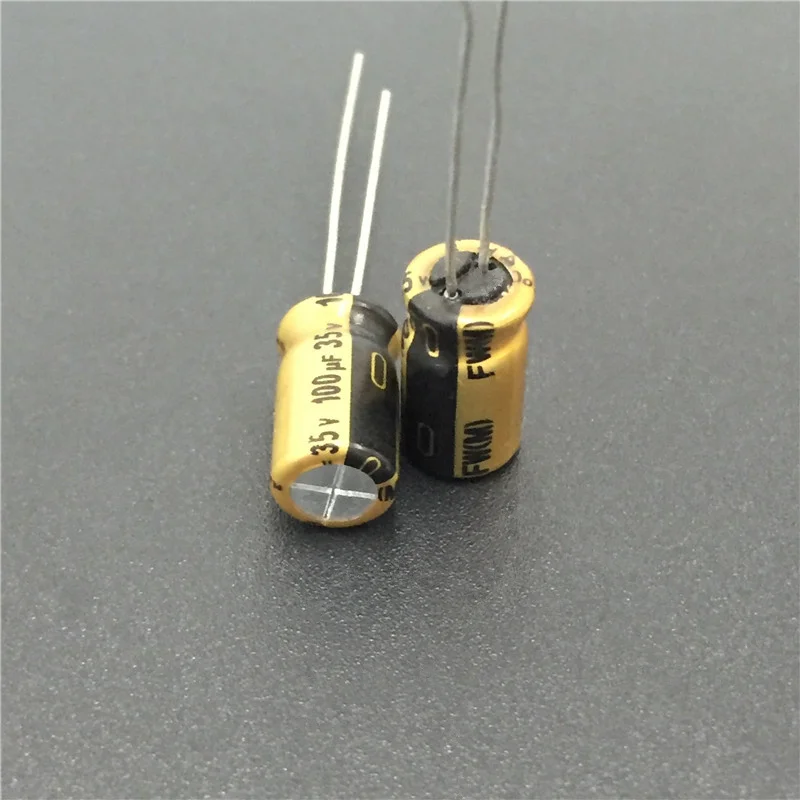 10 шт 100 мкФ 35 V NICHICON серии FW 6 3x11 мм 35V100uF HiFi аудио конденсатор|Конденсаторы| |