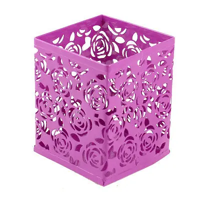 Настольный металлический полый прямоугольный Органайзер-держатель для ручек с