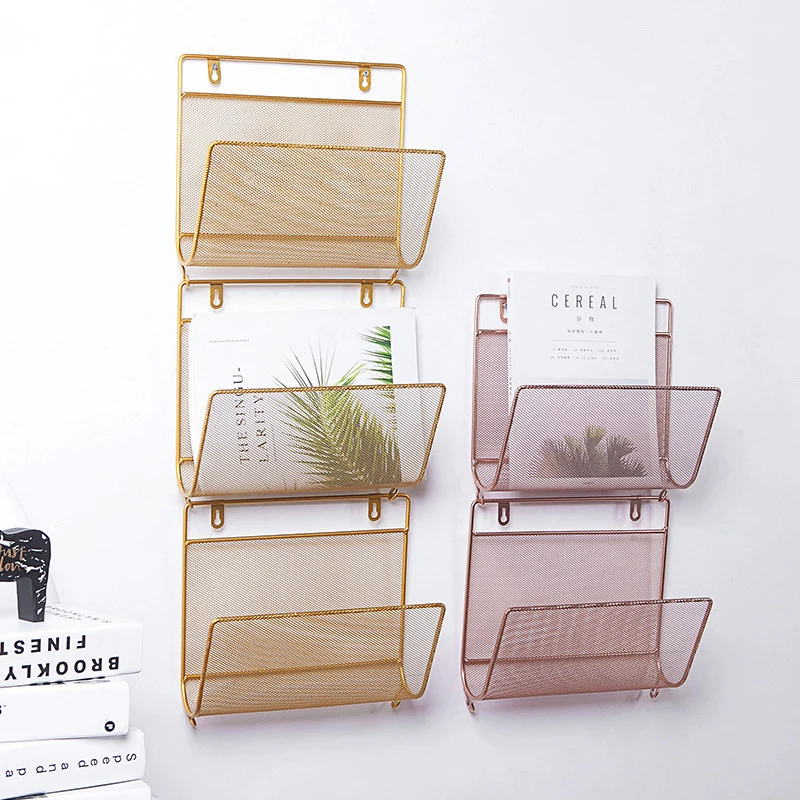 Ins стиль железная книжная полка креативное украшение кулон газета подвесной