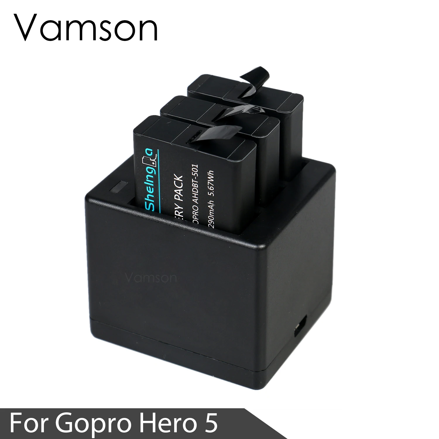 Vamson для GoPro Hero 8 7 6 5 Аксессуары 3 канальное зарядное устройство аксессуары Gopro Экшн