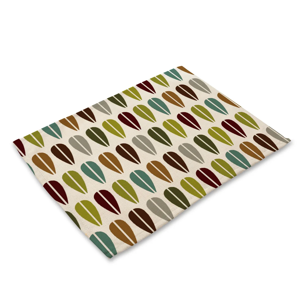 Geometric-8 Modern Abstract Geometric Lines Colorful Placemat Scale-like Line Triangular Table Accessories Pad Home Kitchen Table Mat - Цвет: Geometric-8