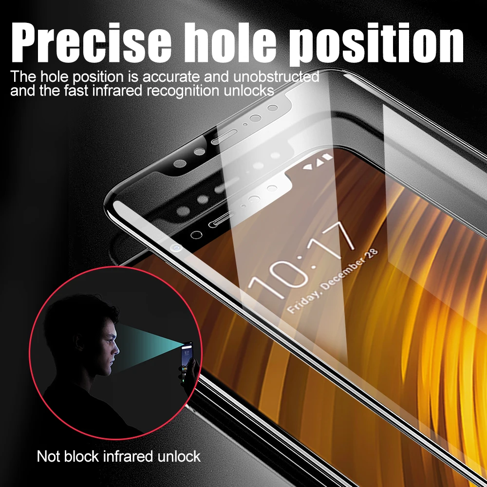 3D закаленное стекло для Xiaomi PocoPhone F1 F 1 Защитное XiaoMi Poco защитная пленка экрана