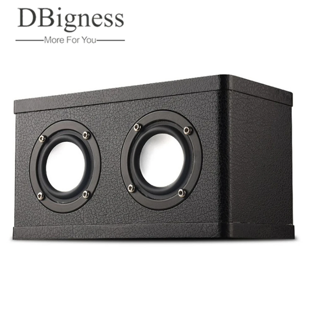 Dbigness HIFI Bluetooth динамик картон портативный беспроводной супер бас двойной с TF FM