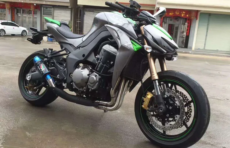 Для Kawasaki Z1000 мотоциклетный глушитель без шнуровки полная система труба Модифицированная Нержавеющая сталь Передняя Труба Соединительная труба