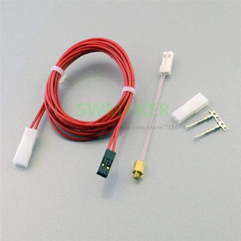 SWMAKER M3 Stud Thermistor + cable Extruder for V5 / V6 Hotend Reprap Prusa i3 3D Printer |