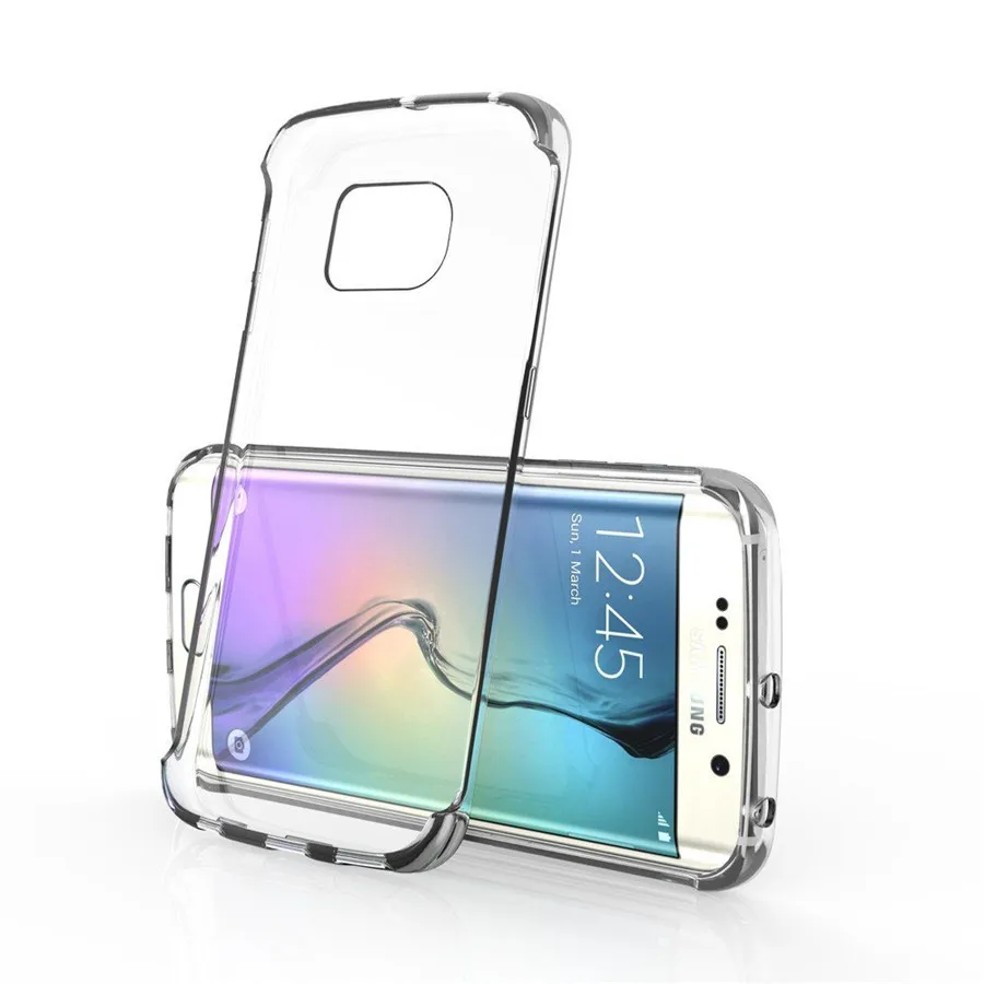 Ультра Тонкий Мягкие TPU Ясно Чехол Для Samsung Galaxy S6 Край Плюс Крышка Силиконовые