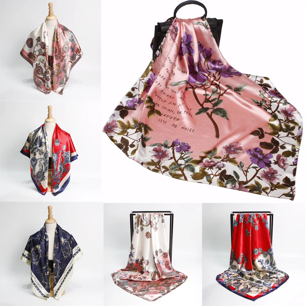 Женский шарф с принтом женская дизайнерская шаль люксового бренда бандана 53x53 см