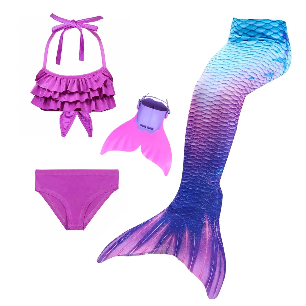 2018 детский купальный костюм Русалочки для девочек бикини с хвостом русалки