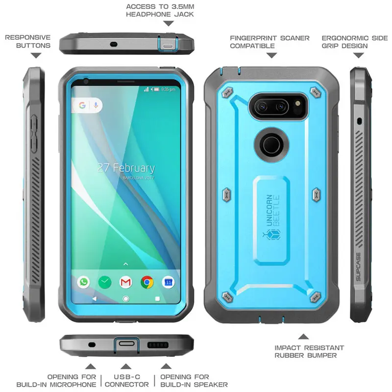 SUPCASE чехол для LG V30 UB Pro прочная кобура с полным корпусом встроенной защитой экрана