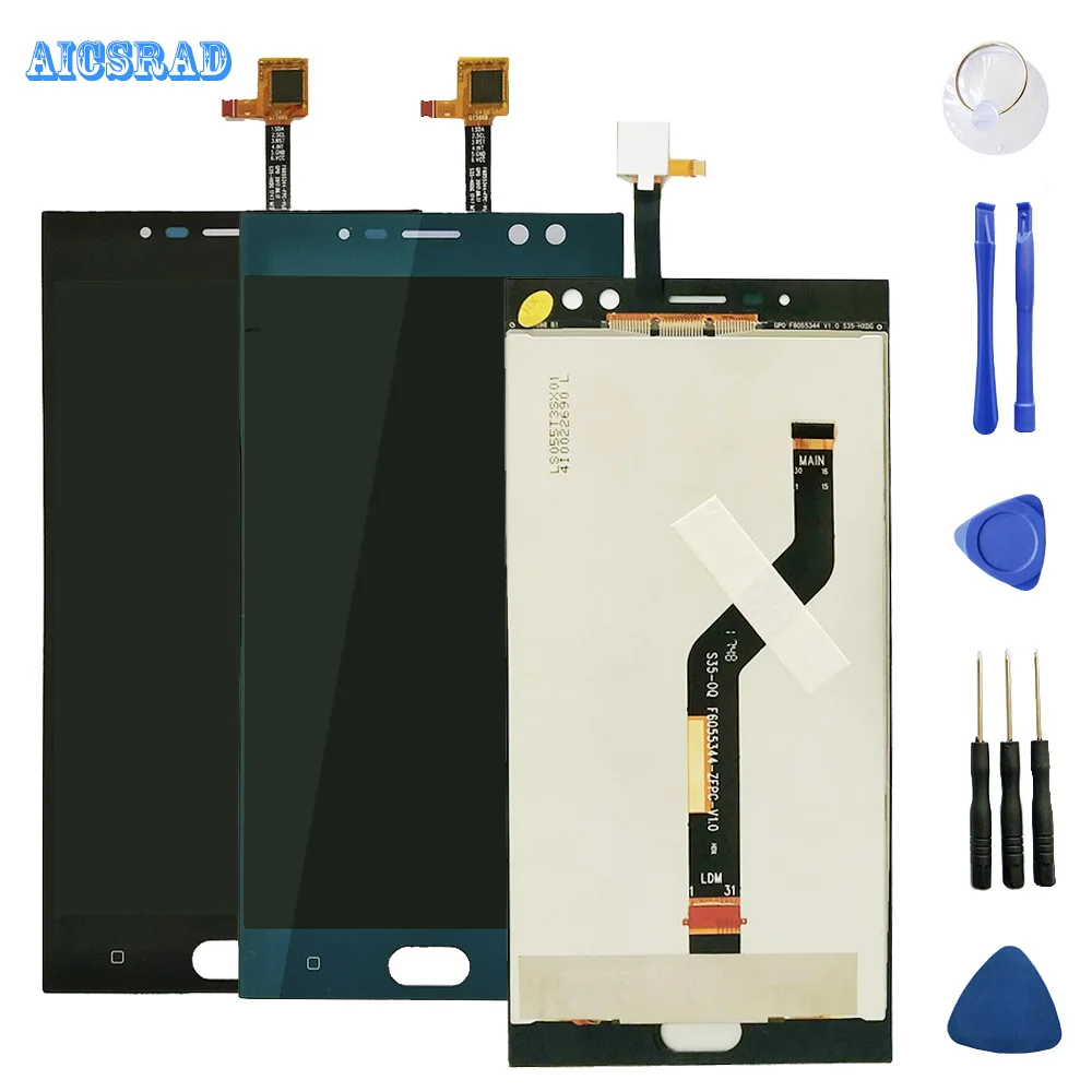 AICSRAD черный/синий цвет для 5 дюймов Oukitel K3 ЖК дисплей + сенсорный экран 100%