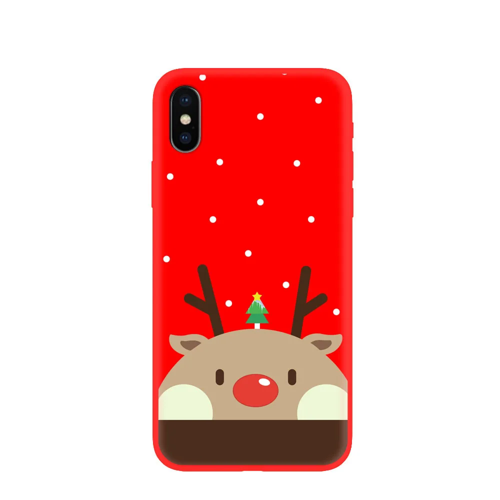 QIWEEK чехол для телефона iPhone 6 6S 7 8 Plus X XR XS Max милый мультфильм Рождество Санта Клаус