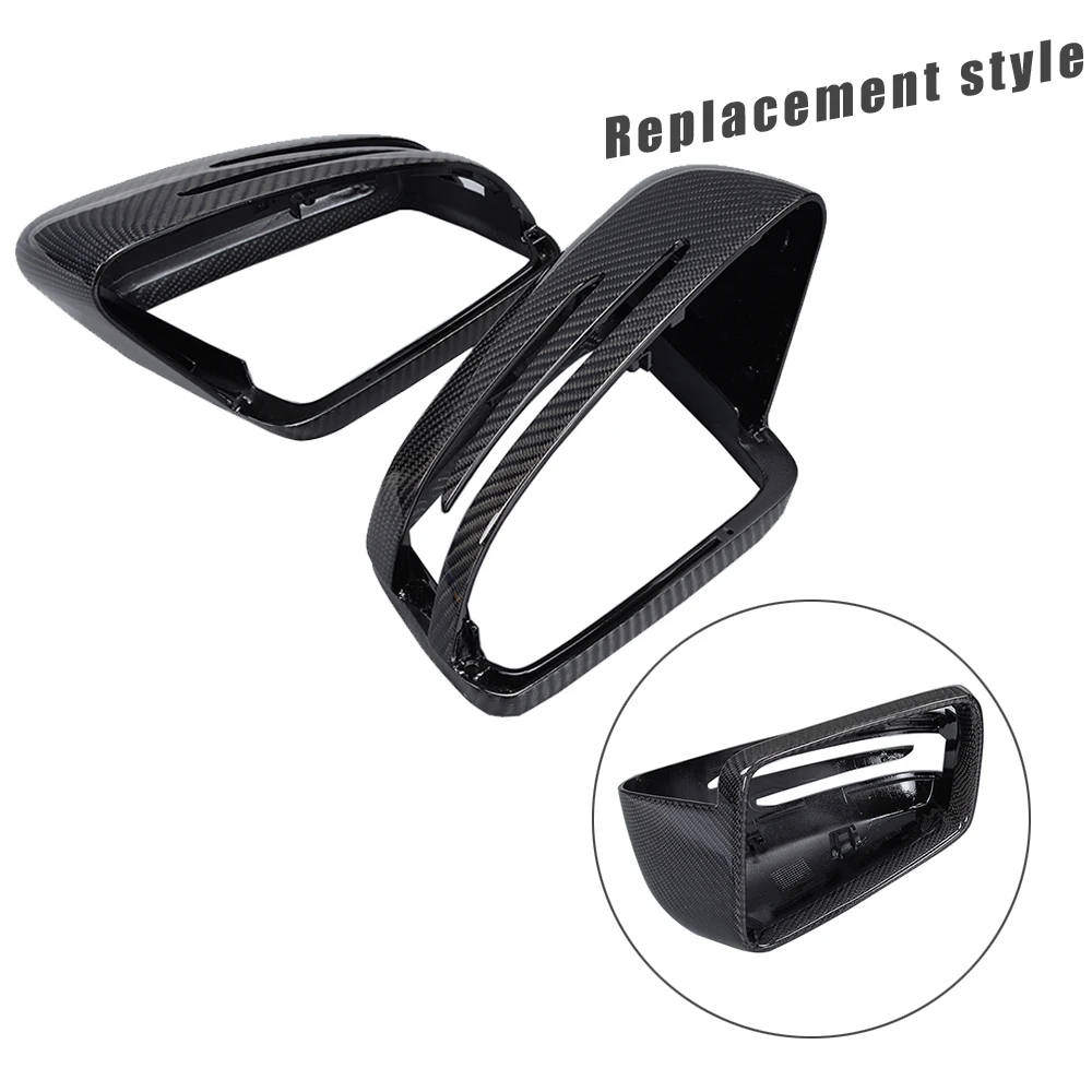Replacement style Углеродное волокно автомобиля боковое зеркало крышка для Mercedes Benz W176 W246 W204 W117 W218 W212 W207 X156 X204 W221 - Цвет: Replacement style