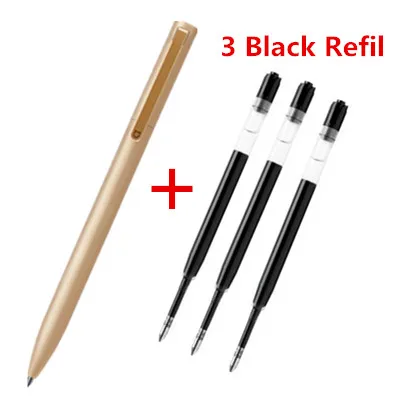 Gold Black Refills Оригинальные ручки-вывески Xiao mi jia, 9,5 мм, REMEC, гладкие, швейцарские, сменные, синие, черные, ручки для подписи mi Kuni, японские чернила mi, ручки - Цвет: Gold Black Refills