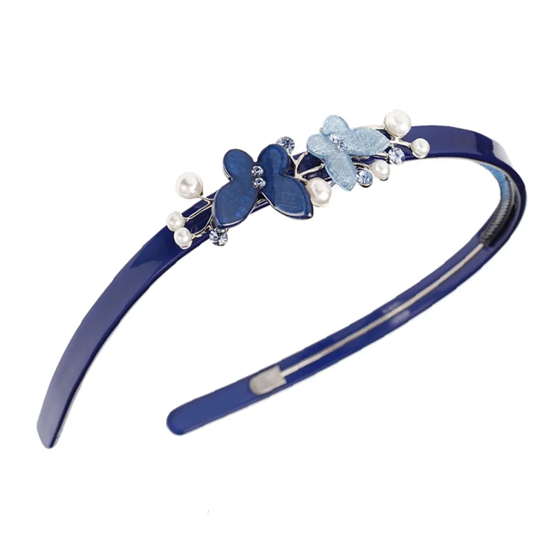 Повязка для волос с бабочкой-модная повязка жемчугом женщин женские аксессуары