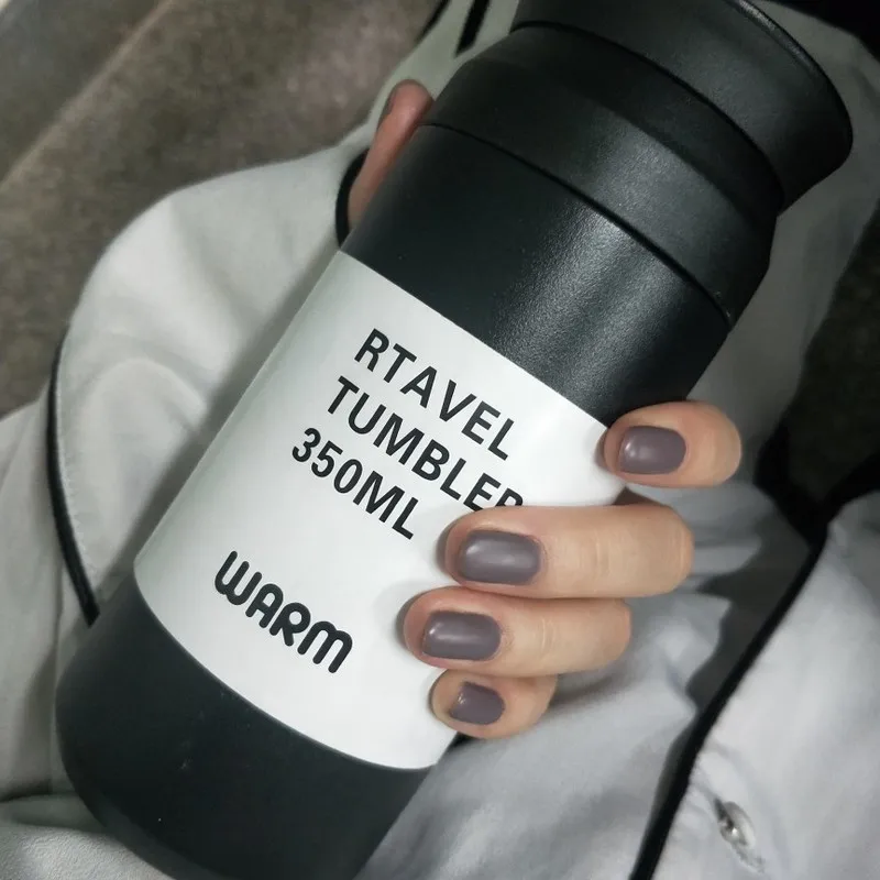 Бутылка термос 350 мл мини литературная кружка из нержавеющей стали для еды с