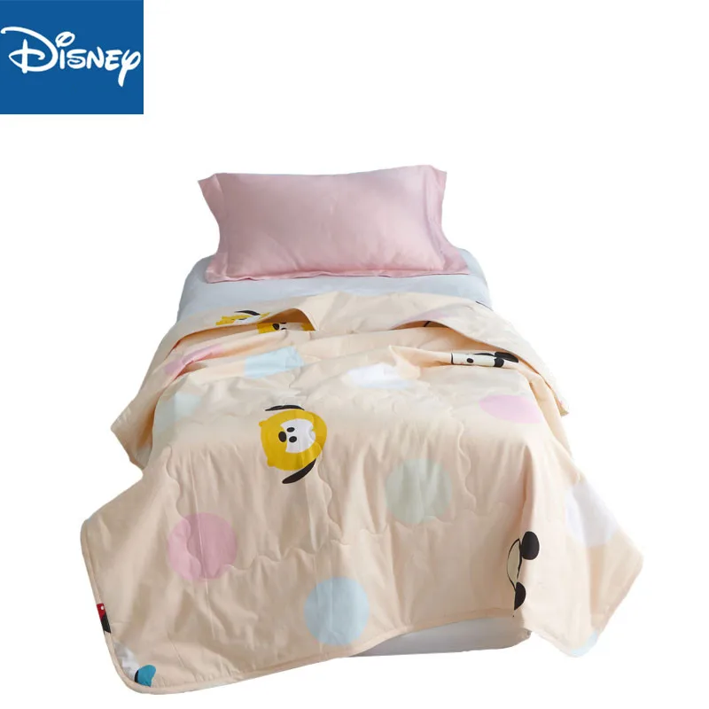 Тонкое одеяло с Микки Маусом летнее хлопковое покрывало рисунком из мультфильма