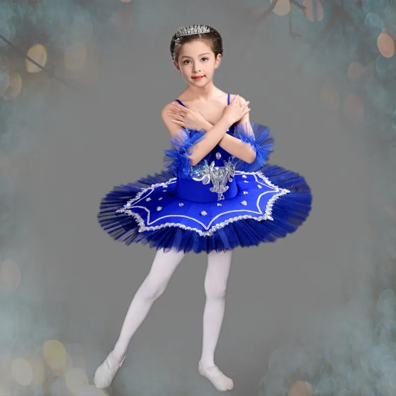 

Professional Sling Ballet Tutu Children Girls Dance Dress Spandex Stretch Fabric For Kids Performance Dancing Costume DL1052