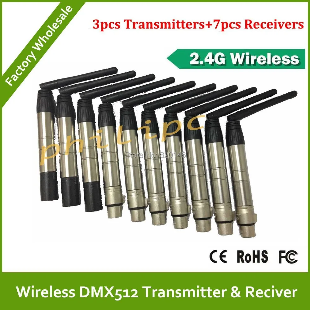 

10PCS/Lot 2.4G DMX512 Wireless Transmitter+Receiver,LED Lighting Controller,Transceiver DMX 512 Control, Free Shipping