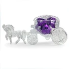 Коробки для конфет в форме сказочной кареты, прозрачные, золотистые, сладкие, серебристые подарочные коробки для шоколада, товары для свадебной вечеринки X2, 12 шт.