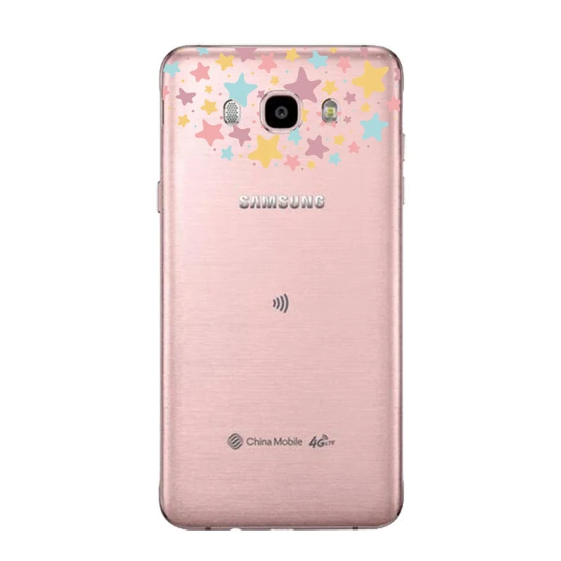 Cartoon Stars Little Hollow flower Soft Clear TPU Phone Case For Samsung J3 J5 J7 S6 S7 S8 note8 A3 A5 C7 J2prime Free Shipping | Мобильные