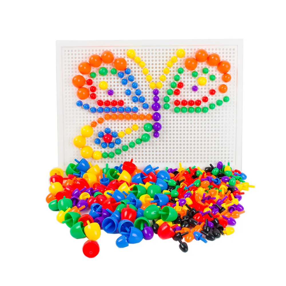 BOHS мозаика Pegboard Peg доска Детская школа строительные Пазлы игрушки с идеями