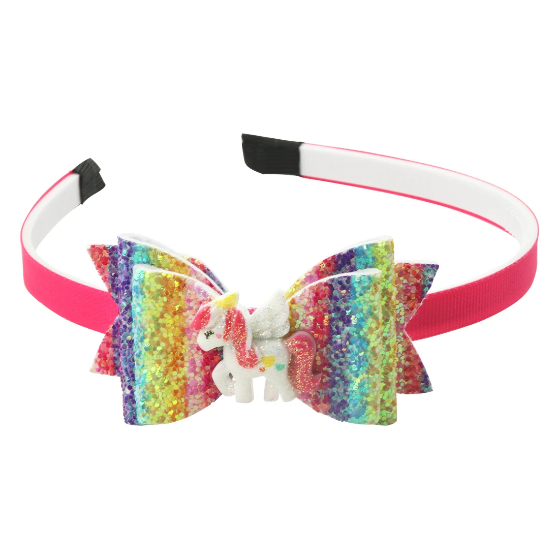 hairband2 XIMA 1 шт. 3 дюйма Единорог праздничные ободки Детская блестящая Радуга банты, заколки для волос для девочек Детская повязка для волос аксессуары для волос - Цвет: hairband2