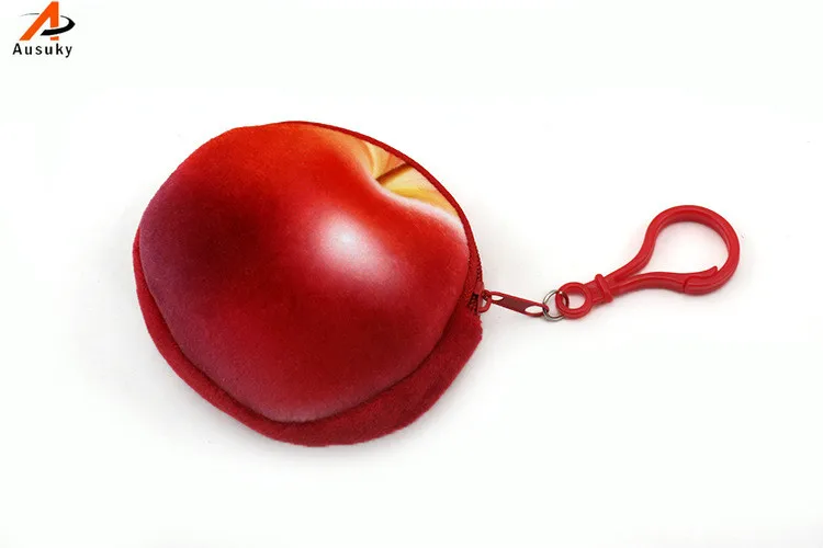 Маленький кошелек с застежкой из серии фруктов и 3D-принтом милый 40 для мелочи