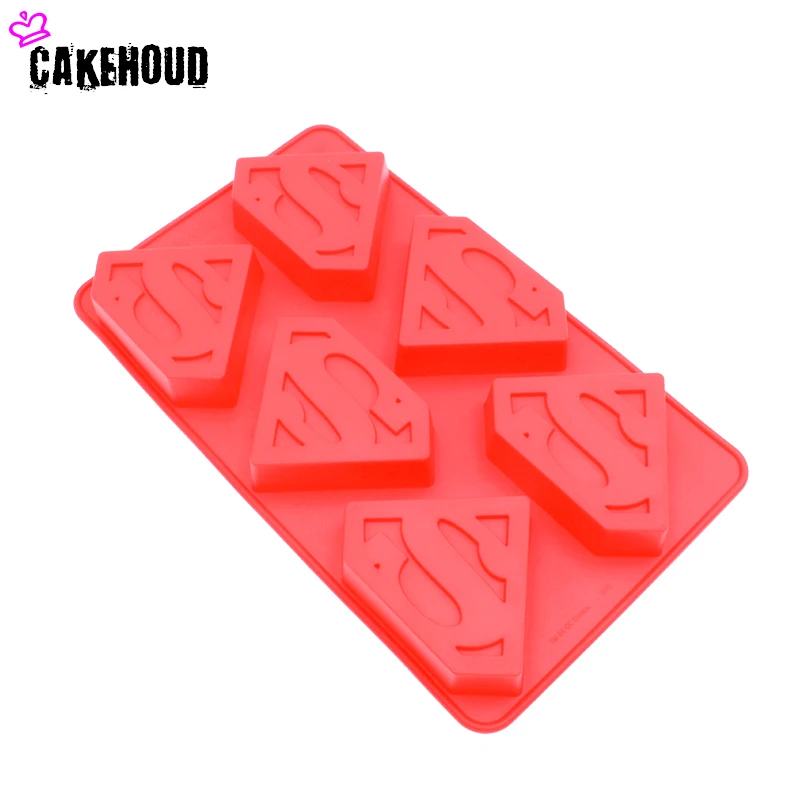 CAKEHOUD 6 отверстий 3D Герой Супермен S логотип Форма силиконовая форма для шоколада мусс силиконовая форма для выпечки торта