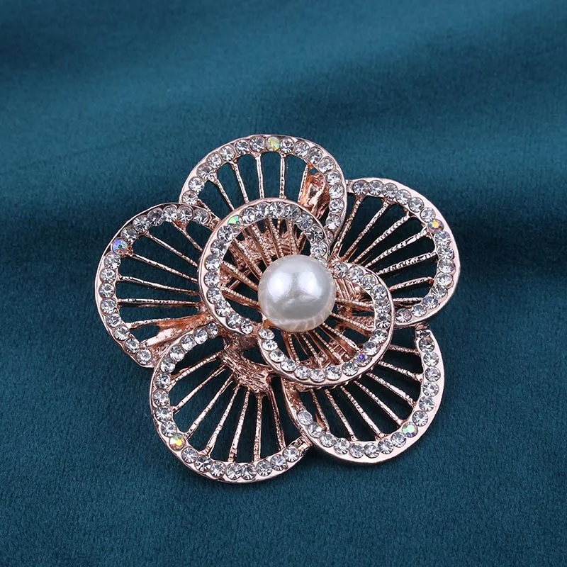 Женская Брошь с жемчугом TODOX стразы булавки высокого качества прозрачными белыми