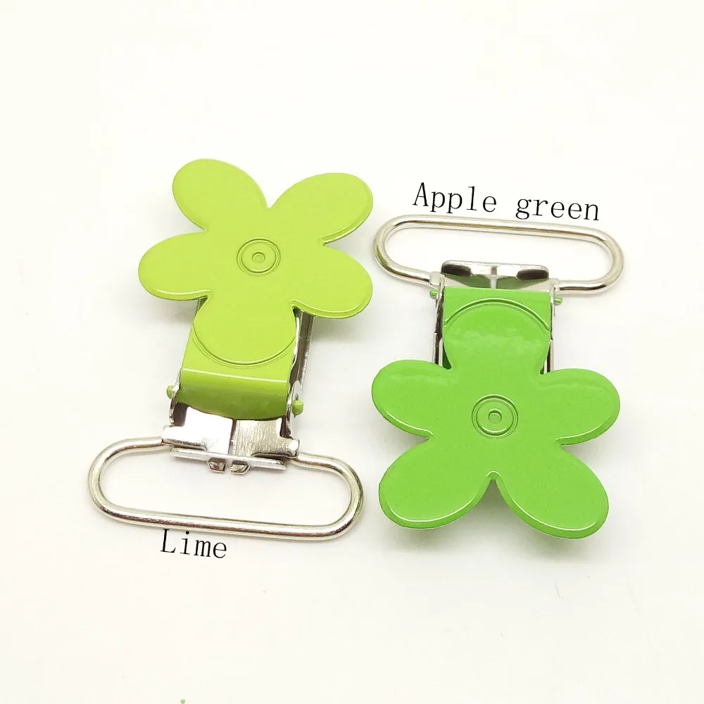 100 шт Металлические зажимы на подтяжках 25 мм Красочные цветок металлическая