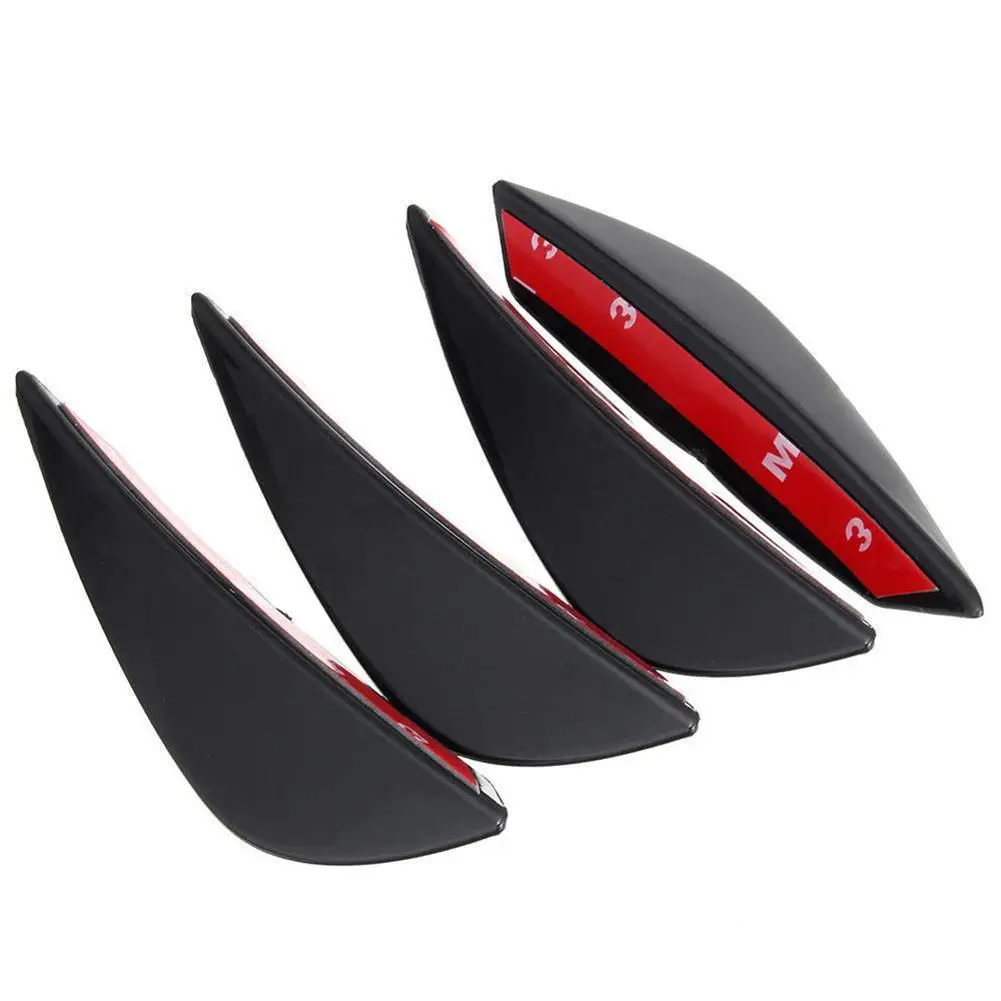 4 шт./компл. черный углеродное волокно подходит для переднего бампера разделитель